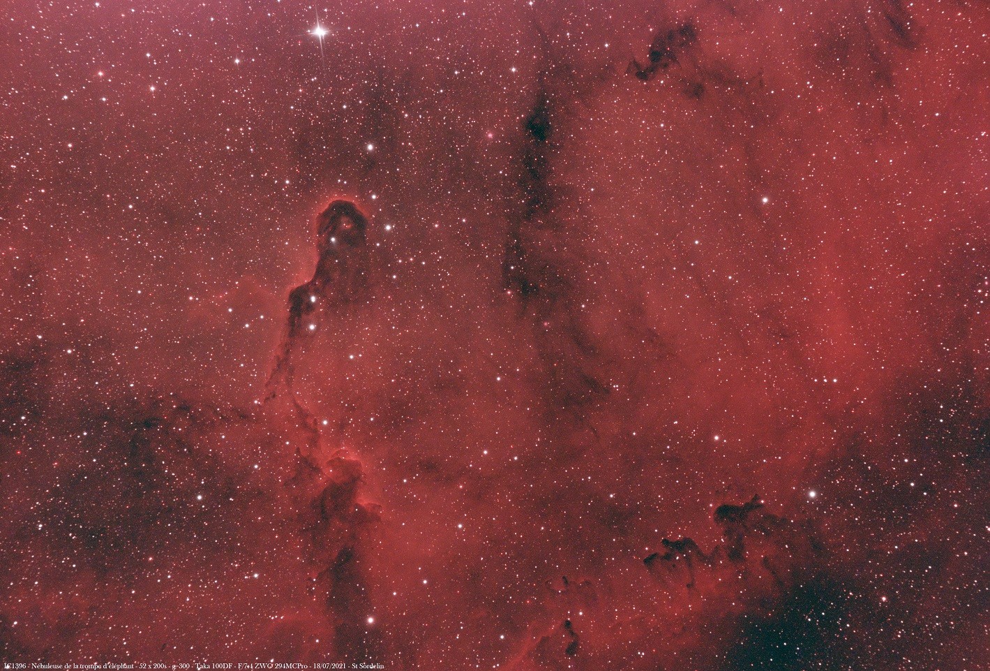 Ic1396 nébuleuse de la trompe d'éléphant