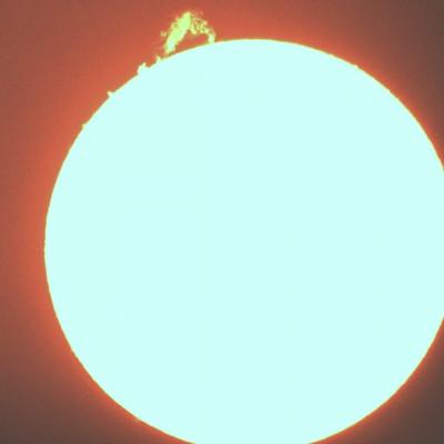 Erruption solaire du jeudi 11 août 2022 photo réalisée par le club avec une Lunt 65mmBF600