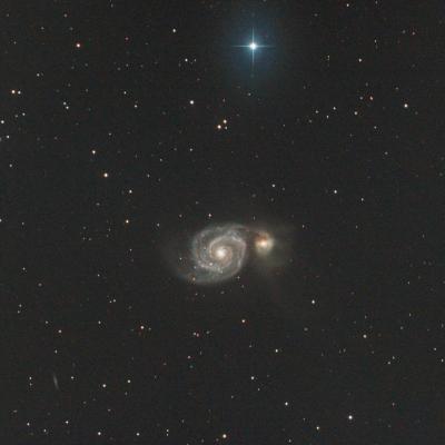 galaxie m51 2022 04 25 69 images sur75 SIRIL par Thierry ACM