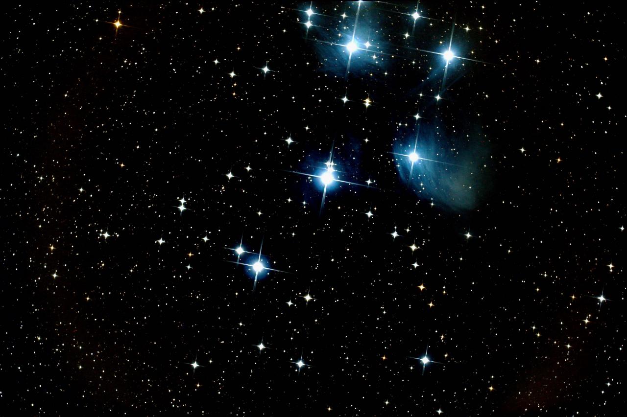 M45 les Pleiades Montalivet le 30/10/2013