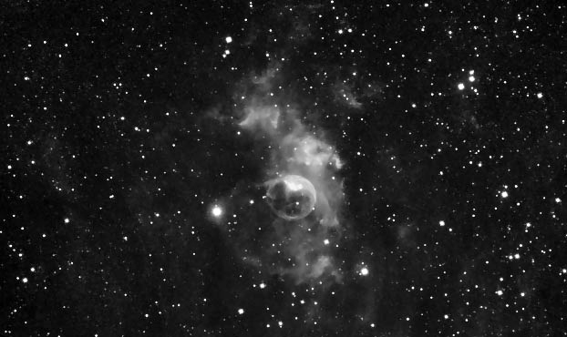 NGC7635 nébuleuse de la bulle distance 11000AL